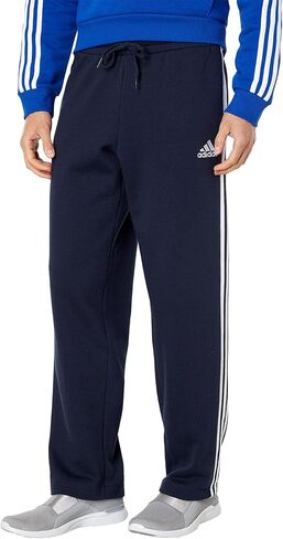 سروال رجالي من Adidas Essentials مصنوع من الصوف بحاشية مفتوحة بثلاثة خطوط in Kuwait