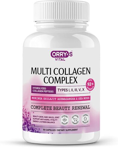 Hydrolyzed Collagen Peptides for Women & Men – Type I, II, III, V, X Multi Collagen Complex with Biotin, VIT C, Hyaluronic Acid & 92+ Trace Minerals for Hair, Skin, Nail & Joint Support– 90 Capsules in Saudi Arabia