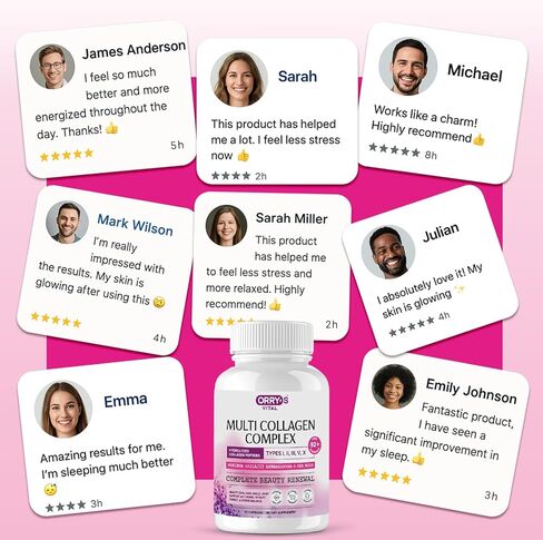 Hydrolyzed Collagen Peptides for Women & Men – Type I, II, III, V, X Multi Collagen Complex with Biotin, VIT C, Hyaluronic Acid & 92+ Trace Minerals for Hair, Skin, Nail & Joint Support– 90 Capsules in Saudi Arabia