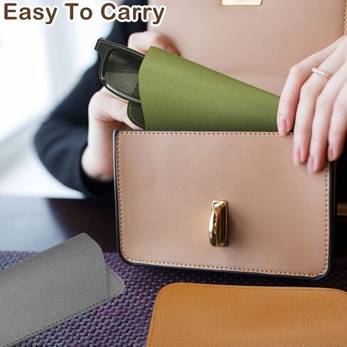 6Pcs Soft Eyeglass Cases, Portable Leather Eyeglass Case Sunglass Case, Anti Scratch Glasses Pouch Reading Glasses Case Glass Bag for Storing Glasses Cashes Coins Headphones Keys in Saudi Arabia