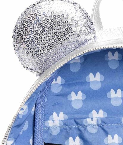 حقيبة ظهر نسائية من Loungefly Disney Minnie Mouse Platinum Sequin in Kuwait