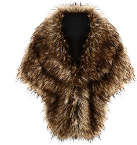 شال من الفرو الصناعي من سوريكا للنساء وشاح من الفرو الشتوي لحفلات الزفاف in Kuwait