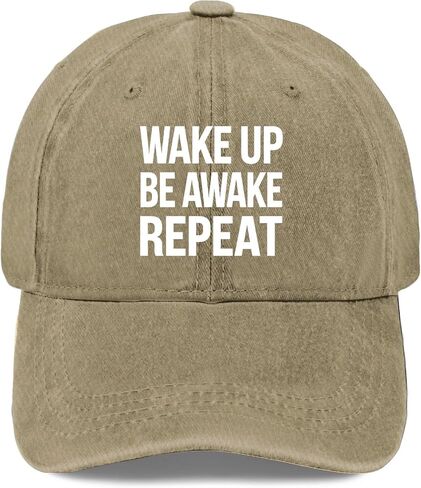 Wake-Up Be Awesome Repeat Baseball Hats Cool Cap for Women in Saudi Arabia