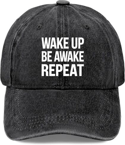 Wake-Up Be Awesome Repeat Baseball Hats Cool Cap for Women in Saudi Arabia
