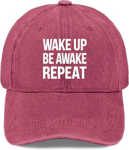 Wake-Up Be Awesome Repeat Baseball Hats Cool Cap for Women in Saudi Arabia