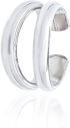 Ear Cuffs for Women, No Piercing, 925 Sterling Silver, 14ga, 10mm diameter, Ear Cartilage Cuff, Ear Cuffs for Women Non Piercing, Small Sterling Silver Ear Cuff, Silver Ear Wrap in Kuwait