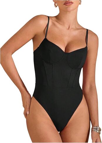 SHENHE Women's Bustier Corset Bodysuit Spaghetti Strap Dressy Going Out Slimming Bodysuit in Saudi Arabia