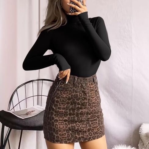 Mock Neck Long Sleeve Bodysuit, One-Piece Women's Garment in Saudi Arabia
