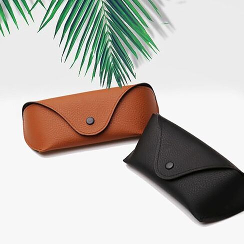 GSHLLO 2 Pcs Portable Eye Glasses Case Slim Sunglasses Case Reading Glasses Pouch Snap Glasses Bag Eyeglasses Holder Bag Fashionable Eyeglass Storage Case for Women Men in Saudi Arabia