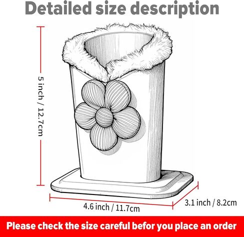 Plush Fluffy Lined Anti-scratch Eyeglasses Holder Protective Glasses Stand Case with Flower Design in Saudi Arabia