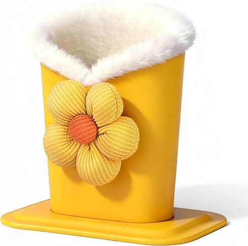 Plush Fluffy Lined Anti-scratch Eyeglasses Holder Protective Glasses Stand Case with Flower Design in Saudi Arabia
