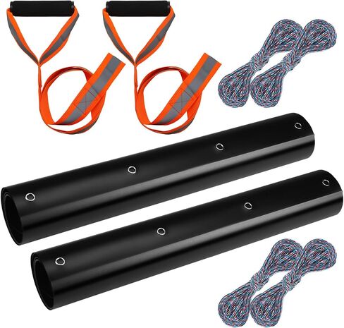 2 Pcs Deer Drag Sleds Heavy Duty Deer Sled Game Hauler Multi-Purpose Utility for Hauling Deer Hunting, Fire Wood, Ice Fishing and Camping Hunting Gear, with Pull Rope and Storage Bag, Easy to Carry in Saudi Arabia