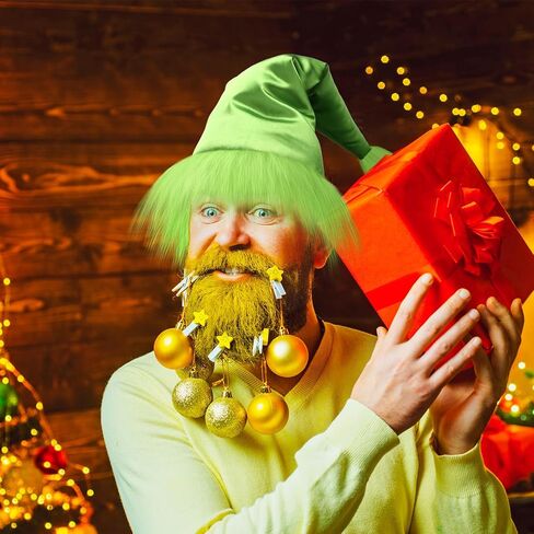 Geyoga Christmas Lime Green Hat Faux Fur Green Christmas Santa Hat Winter Headwear for Halloween Xmas Holiday Cosplay Party Supplies in Saudi Arabia