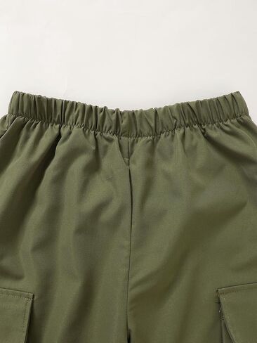 Girls Pants Set, Brooklyn Graphic Hoodie & Army Green Cargo Pants 2-Piece Outfit for Girls 8-12Y in Saudi Arabia