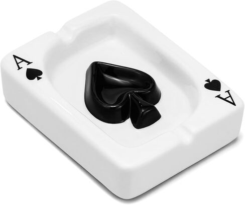 رماد صينية داخلية مع ولاعة السجائر ، منفضة سجائر من السيراميك مع أخف وزناً من ذوي الشرق الخشن للمدخنين في الهواء الطلق ، ديكور البوكر المنزلي الفريد من نوعه ، هدية رائعة للرجال. in Kuwait