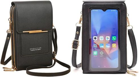 Touch Screen Crossbody Cellphone Bag for Women - RFID Blocking Wallet Shoulder Strap Handbag in Saudi Arabia
