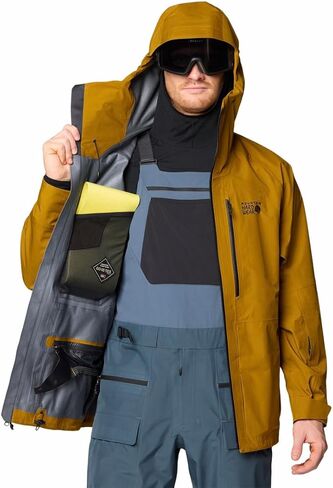 سترة Mountain Hardwear، Boundary Ridge GORE-TEX 3L - للرجال، ذهبي زيتوني، L in Saudi Arabia
