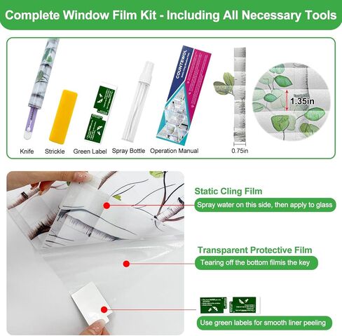Louver Blind Privacy Window Film Glass Film Static Cling Glass Film No Glue Anti-UV Window Sticker for Bathroom Bedroom Living Room (Frosted, 23.6 X 78.7 in) in Saudi Arabia