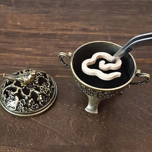 1Pc Magpie Lucky Incense Burner Metal Lotus Incense Burner Bowl Incense Holder with Handle Yoga Meditation Home Decor Ancient Style in Saudi Arabia
