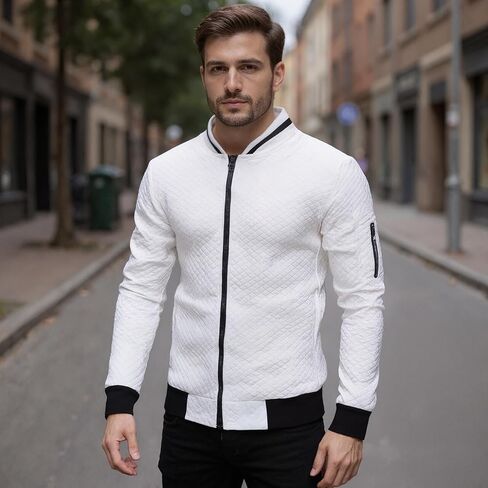 Wind Jacket for Men Casual Lightweight Windbreaker Spring Fall Zip Up Coat with Pocket in Saudi Arabia