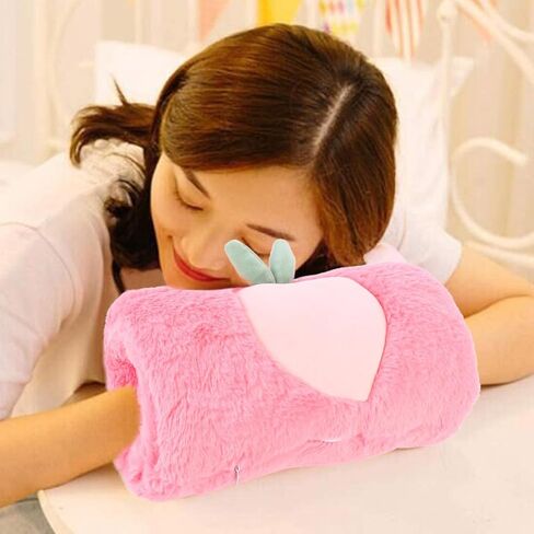 Kisangel Plush Hand Muffs, Peach Pattern Hand Warmer Pouch, Winter Arm Warmer Muffs for Women Girls Fashion Party Festival in Saudi Arabia