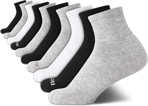 Reebok Womens Crew Socks - 10 Pack Moisture Wicking Mid Calf Crew Socks for Women - Cushioned Womens Athletic Sock (4-10) in Saudi Arabia