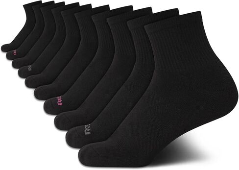 Reebok Womens Crew Socks - 10 Pack Moisture Wicking Mid Calf Crew Socks for Women - Cushioned Womens Athletic Sock (4-10) in Saudi Arabia