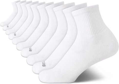 Reebok Womens Crew Socks - 10 Pack Moisture Wicking Mid Calf Crew Socks for Women - Cushioned Womens Athletic Sock (4-10) in Saudi Arabia