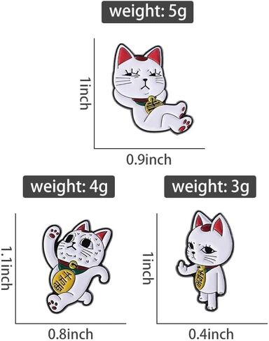 Granny Cat Pins for Backpacks Funny Cartoon Anime Cat Cute Hilarious Broochs Lapel Pins Clip Badges 3PCS in Saudi Arabia