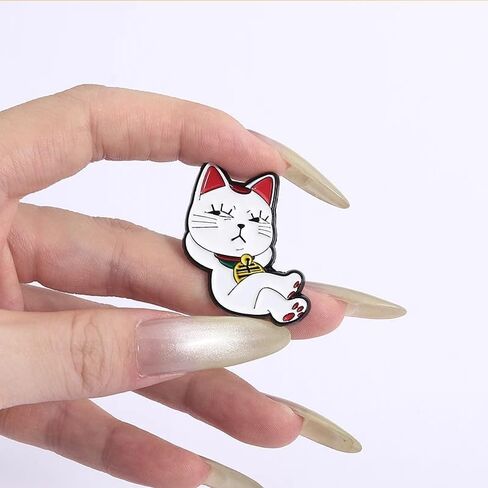 Granny Cat Pins for Backpacks Funny Cartoon Anime Cat Cute Hilarious Broochs Lapel Pins Clip Badges 3PCS in Saudi Arabia