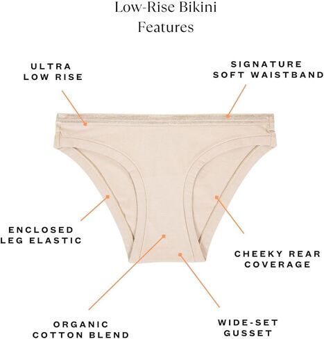 Subset Women's Organic Cotton Low-Rise Bikini, All-Day Comfort, Breathable, Natural Knickey Underwear for All in Saudi Arabia