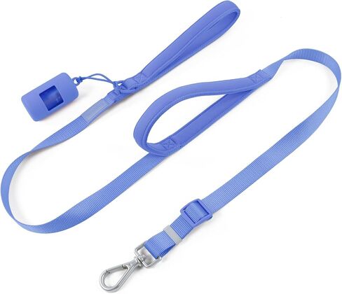 Wisedog Double Handle Dog Leash - Two Soft Padded Handles with Traffic Control, Adjustable Length for Medium Large Dogs (Classic Black, M|4.2 ft-5 ft) in Kuwait