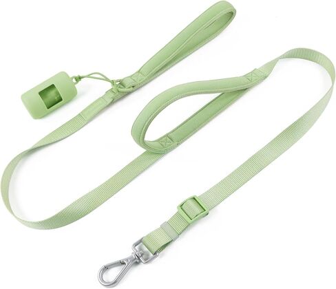 Wisedog Double Handle Dog Leash - Two Soft Padded Handles with Traffic Control, Adjustable Length for Medium Large Dogs (Classic Black, M|4.2 ft-5 ft) in Kuwait