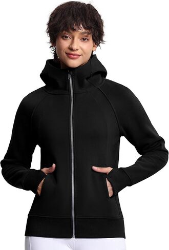 THE GYM PEOPLE Women's Zip Up Hoodies Fleece Workout Jackets Sweatshirts with Pockets Thumb Hole in Saudi Arabia