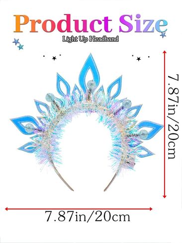 Urieo Christmas Light Up Headband LED Halo Headbands Holiday Hair Accessories for Women in Saudi Arabia