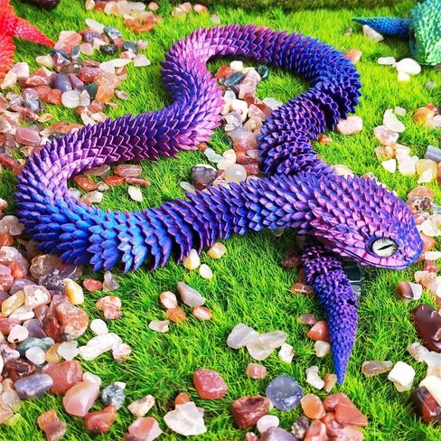 3D Printed Luminous Purple Dragon in Egg Full Articulated Crystal Dragon with Egg Home Office Decor Executive Desk in Saudi Arabia