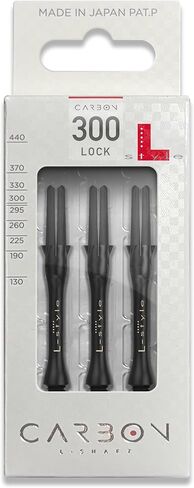 Dart Shafts: Carbon Fiber - 2BA Thread - for Soft Tip and Steel Tip Darts - Size 300 (Long) in Kuwait