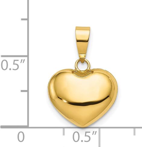 FJC Finejewelers 14k Yellow Gold Puffed Heart Charm in Saudi Arabia