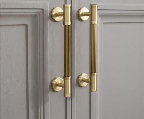 Pulls,Cabinet Handles, Vertical Lines Solid Brass Drawer Knobs T Bar Handle Bedroom Pulls Kitchen Cabinet Door Pull in Kuwait