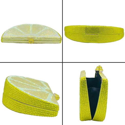 Boutique De FGG Mini Fruits Rhinestone Clutch Purses for Women Dressy,Sparkly Crystal Clutch Evening Bags,Wedding Handbags in Saudi Arabia