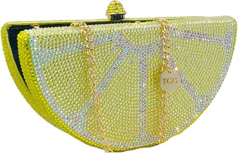 Boutique De FGG Mini Fruits Rhinestone Clutch Purses for Women Dressy,Sparkly Crystal Clutch Evening Bags,Wedding Handbags in Saudi Arabia