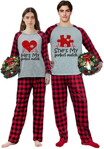 Plus Size Merry Christmas Matching Christmas Pajamas Set For Adults in Saudi Arabia