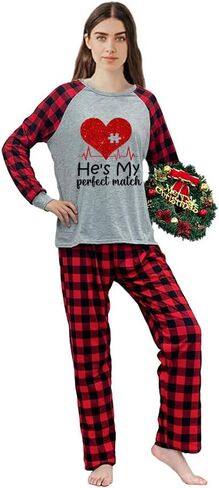 Plus Size Merry Christmas Matching Christmas Pajamas Set For Adults in Saudi Arabia