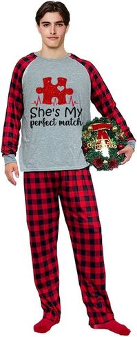 Plus Size Merry Christmas Matching Christmas Pajamas Set For Adults in Saudi Arabia