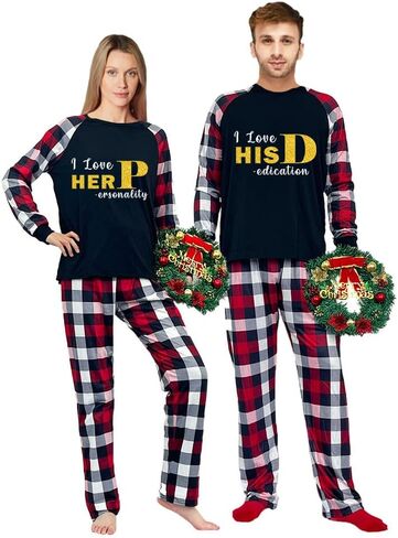 Plus Size Merry Christmas Matching Christmas Pajamas Set For Adults in Saudi Arabia