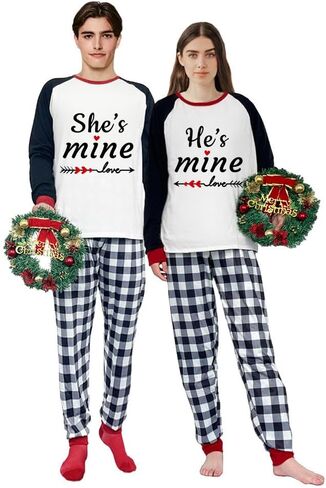 Plus Size Merry Christmas Matching Christmas Pajamas Set For Adults in Saudi Arabia