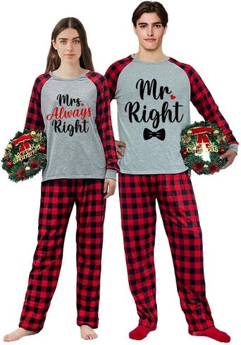 Plus Size Merry Christmas Matching Christmas Pajamas Set For Adults in Saudi Arabia