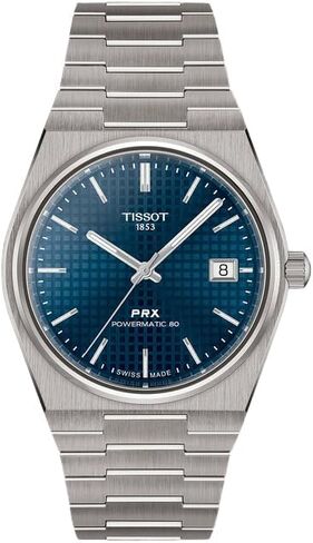 Tissot PRX 38mm, Swiss Automatic Watch for Men, Titanium Case, Blue Dial, T1378074404100 in Saudi Arabia
