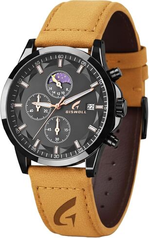 Distinctive Mens Analog Chronograph Watches with Auto Date & Multi Subdials, Fashion Casual Sport Quartz Wrist Watches with Luminous, 3ATM Waterproof, Great Gift for Boyfriend, Husband, Dad in Saudi Arabia
