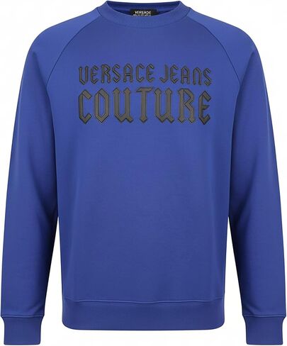 Versace Jeans Couture Steel Blue Cotton Mens Sweatshirt in Saudi Arabia